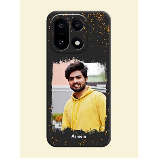 Spray Free Design on Photo On Space Black Custom Soft Matte Mobile Back Cover - OnePlus 15 5G