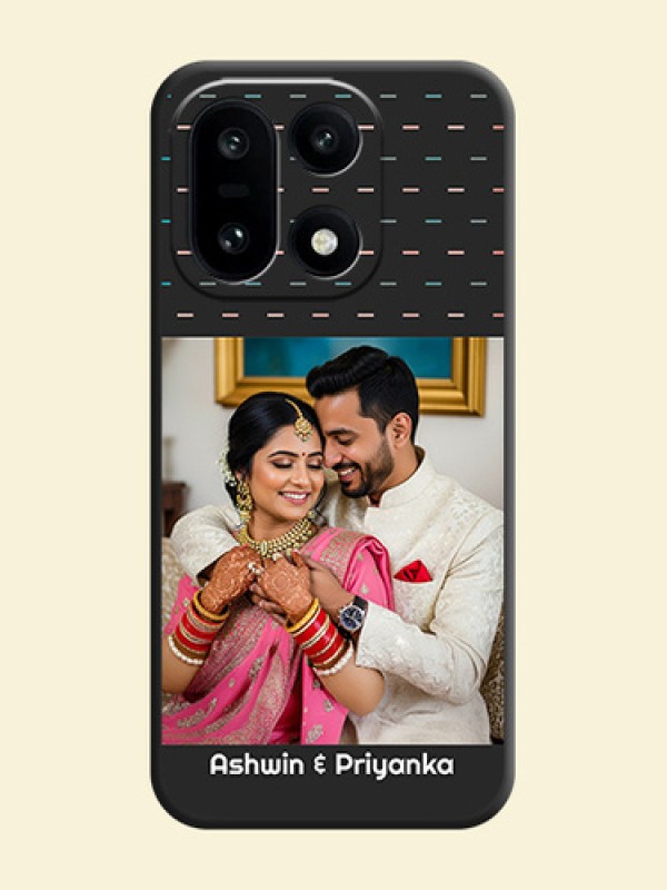 Line Pattern Design with Text On Space Black Custom Soft Matte Mobile Back Cover - OnePlus 15 5G