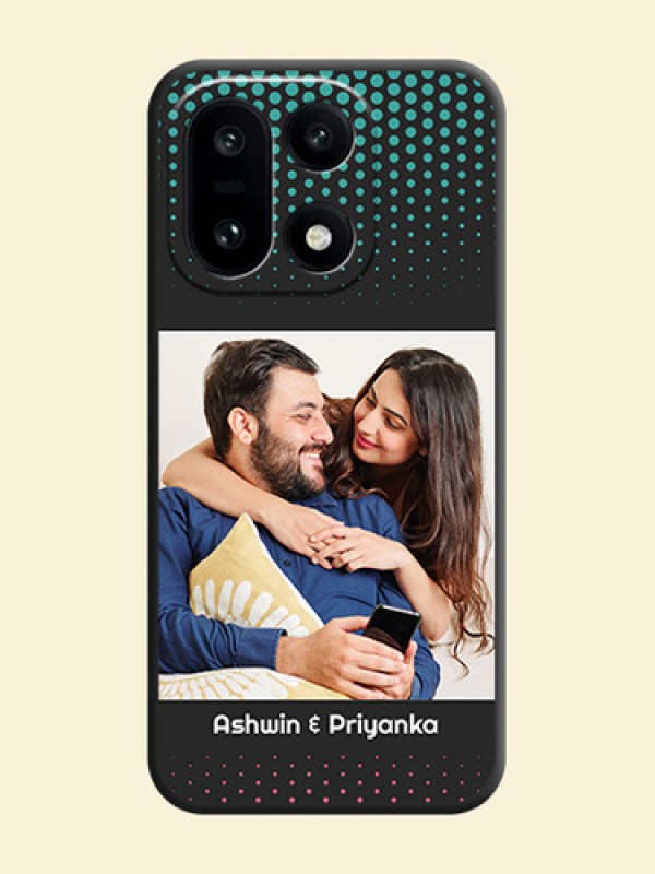 Faded Dots with Grunge Photo Frame and Text On Space Black Custom Soft Matte Mobile Back Cover - OnePlus 15 5G
