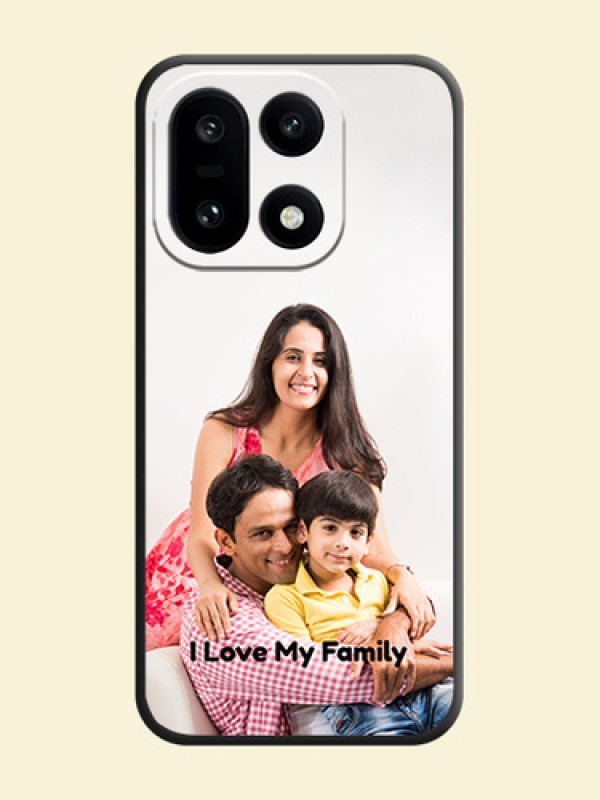 Full Single Pic Upload With Text On Space Black Custom Soft Matte Mobile Back Cover - OnePlus 15 5G