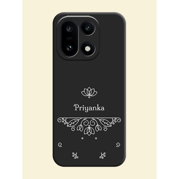 Lotus Garden Custom Text On Space Black Custom Soft Matte Mobile Back Cover - OnePlus 15 5G Lotus Garden Custom Text On Space Black Custom Soft Matte Mobile Back Cover - OnePlus 15 5G