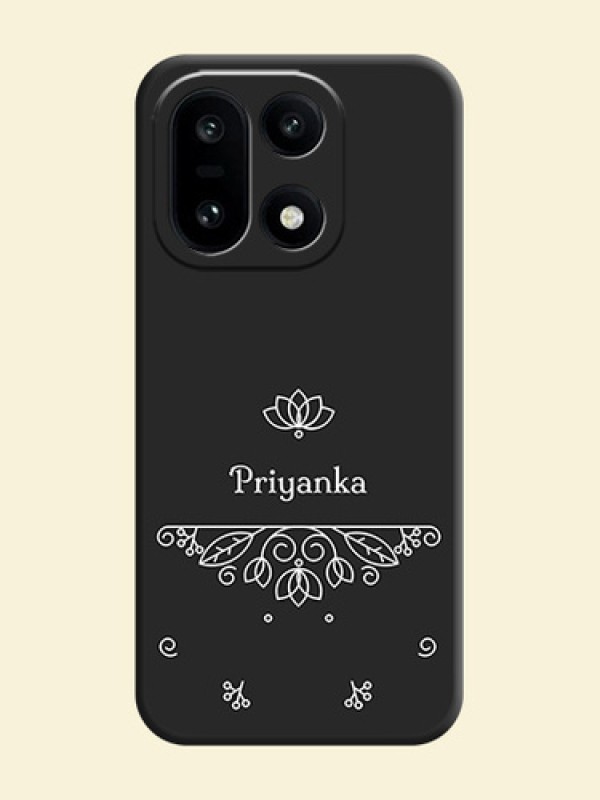 Lotus Garden Custom Text On Space Black Custom Soft Matte Mobile Back Cover - OnePlus 15 5G