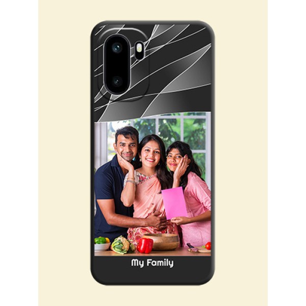 Mixed Wave Lines on Photo On Space Black Custom Soft Matte Mobile Back Cover - OnePlus 15R 5G