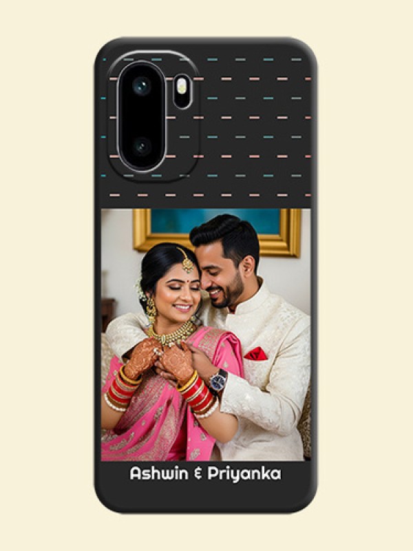 Line Pattern Design with Text On Space Black Custom Soft Matte Mobile Back Cover - OnePlus 15R 5G