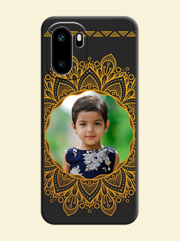 Round Image with Floral Design On Space Black Custom Soft Matte Mobile Back Cover - OnePlus 15R 5G