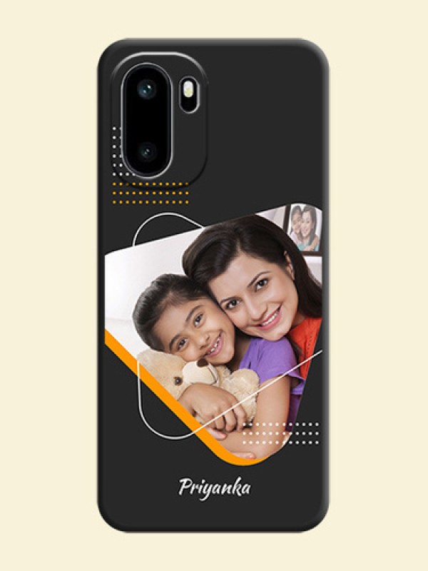 Yellow Triangle on Photo On Space Black Custom Soft Matte Mobile Back Cover - OnePlus 15R 5G
