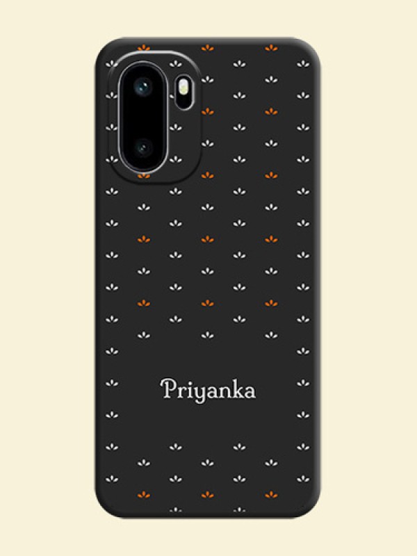 Simple Pattern With Custom Text On Space Black Custom Soft Matte Mobile Back Cover - OnePlus 15R 5G