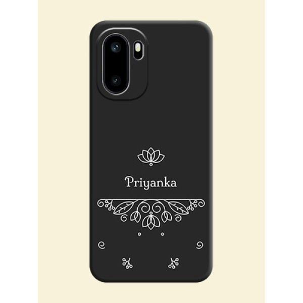 Lotus Garden Custom Text On Space Black Custom Soft Matte Mobile Back Cover - OnePlus 15R 5G Lotus Garden Custom Text On Space Black Custom Soft Matte Mobile Back Cover - OnePlus 15R 5G