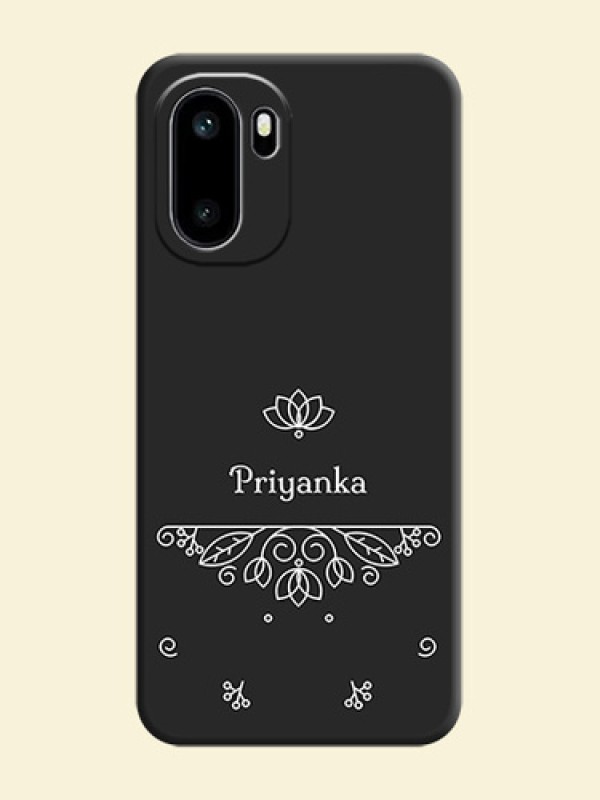 Lotus Garden Custom Text On Space Black Custom Soft Matte Mobile Back Cover - OnePlus 15R 5G