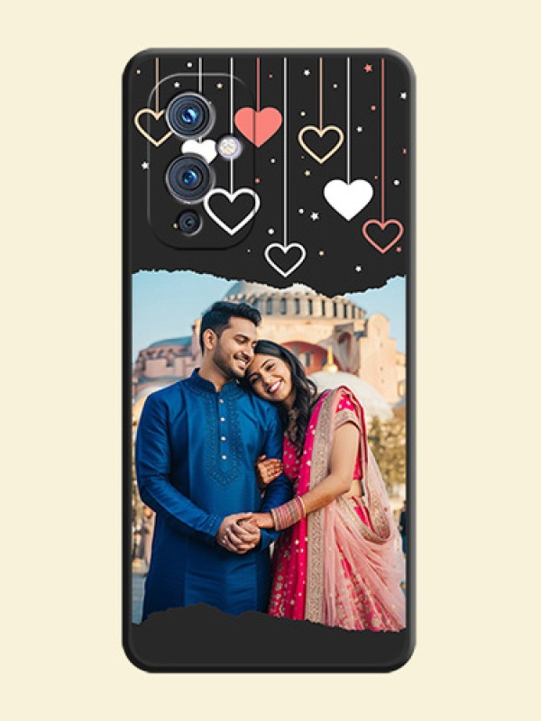 Love Hangings with Splash Wave Picture on Space Black Custom Soft Matte Phone Back Cover - Oneplus 9 5G