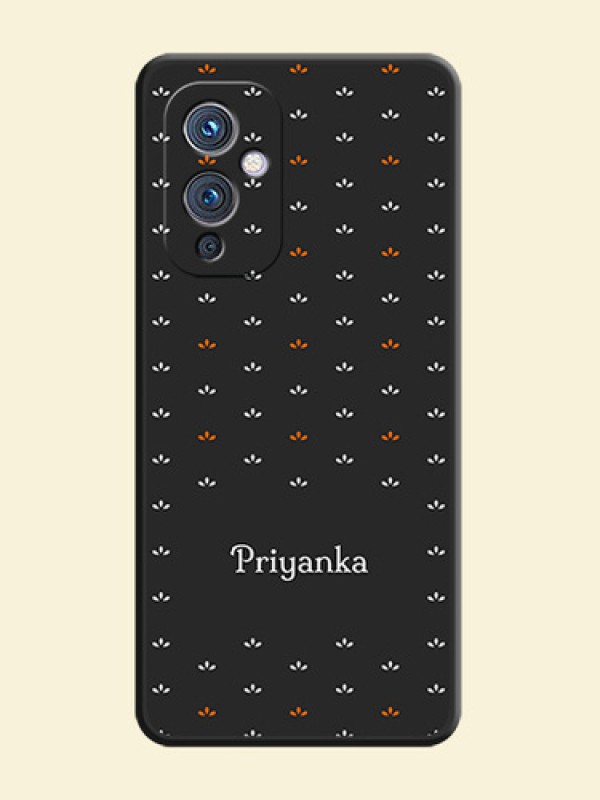 Simple Pattern With Custom Text On Space Black Personalized Soft Matte Phone Covers -Oneplus 9 5G