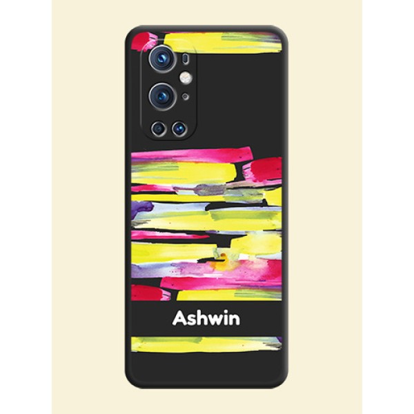 Brush Coloured on Space Black Personalized Soft Matte Phone Covers - Oneplus 9 Pro 5G Brush Coloured on Space Black Personalized Soft Matte Phone Covers - Oneplus 9 Pro 5G