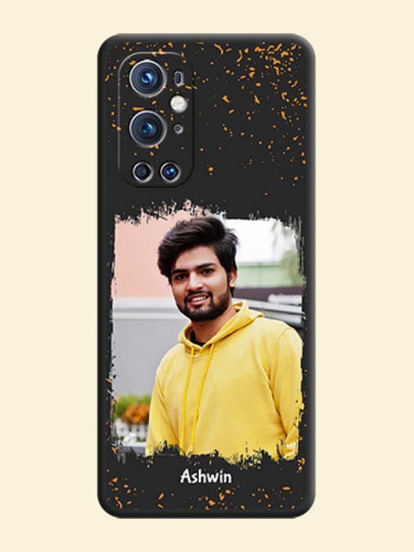 Spray Free Design on Photo on Space Black Soft Matte Phone Cover - Oneplus 9 Pro 5G