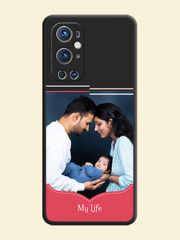 Classic Plain Design with Name on Photo on Space Black Soft Matte Phone Cover - Oneplus 9 Pro 5G