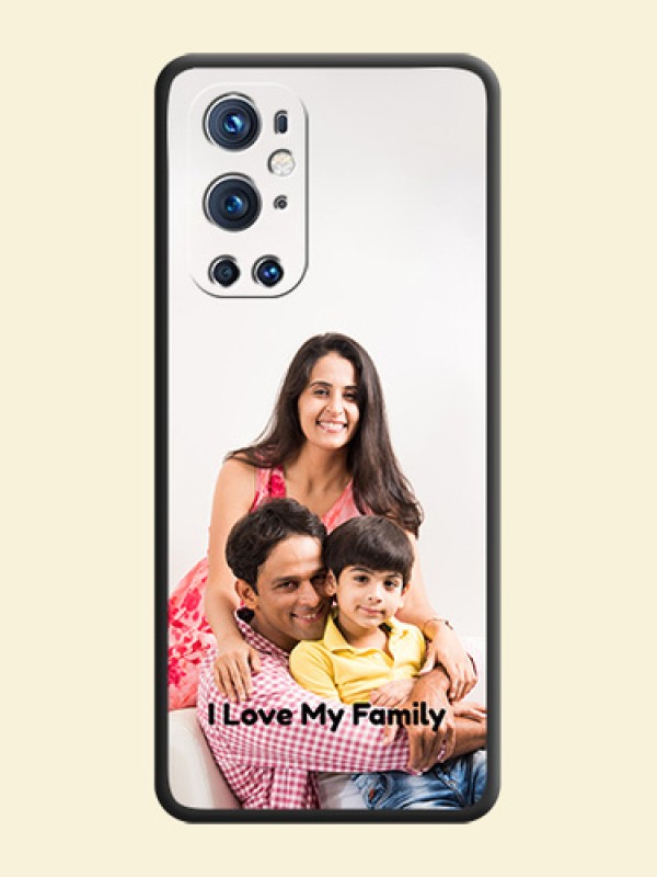 Full Single Pic Upload With Text On Space Black Personalized Soft Matte Phone Covers -Oneplus 9 Pro 5G