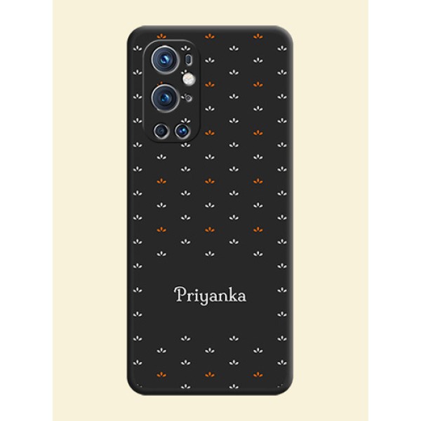Simple Pattern With Custom Text On Space Black Personalized Soft Matte Phone Covers -Oneplus 9 Pro 5G Simple Pattern With Custom Text On Space Black Personalized Soft Matte Phone Covers -Oneplus 9 Pro 5G