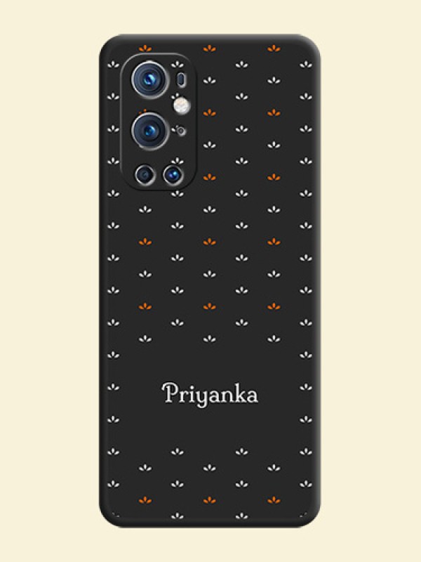 Simple Pattern With Custom Text On Space Black Personalized Soft Matte Phone Covers -Oneplus 9 Pro 5G
