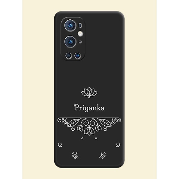 Lotus Garden Custom Text On Space Black Personalized Soft Matte Phone Covers -Oneplus 9 Pro 5G Lotus Garden Custom Text On Space Black Personalized Soft Matte Phone Covers -Oneplus 9 Pro 5G