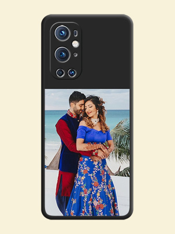 Image Upload With Space Black Color On Custom Soft Matte Mobile Back Cover - OnePlus 9 Pro 5G