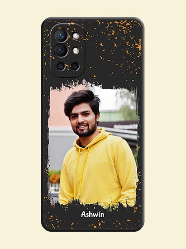 Spray Free Design on Photo on Space Black Soft Matte Phone Cover - Oneplus 9R 5G