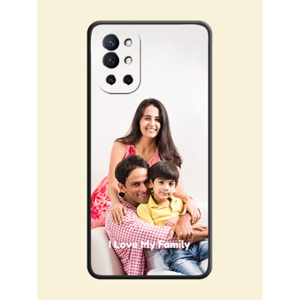 Full Single Pic Upload With Text On Space Black Personalized Soft Matte Phone Covers -Oneplus 9R 5G Full Single Pic Upload With Text On Space Black Personalized Soft Matte Phone Covers -Oneplus 9R 5G