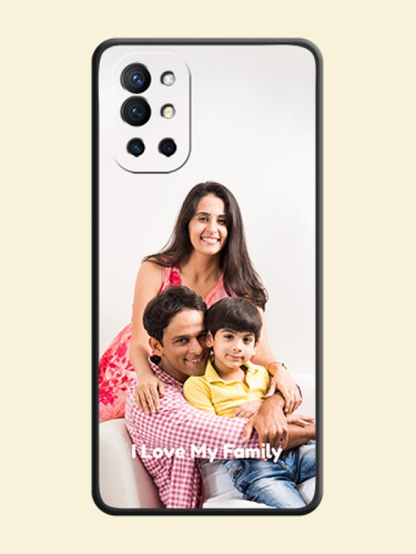 Full Single Pic Upload With Text On Space Black Personalized Soft Matte Phone Covers -Oneplus 9R 5G