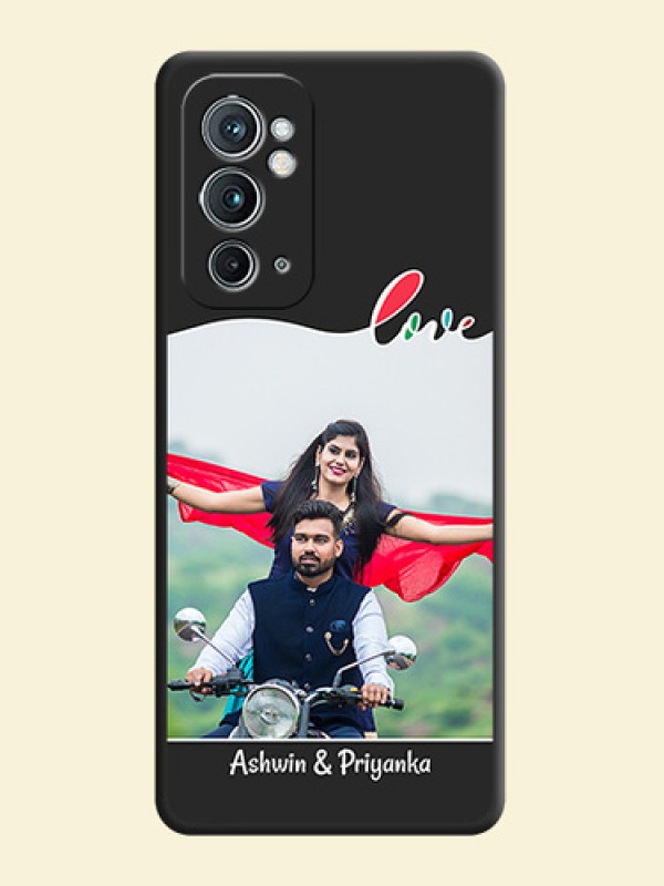 Fall in Love Pattern with Picture on Photo on Space Black Soft Matte Mobile Case - OnePlus 9RT 5G