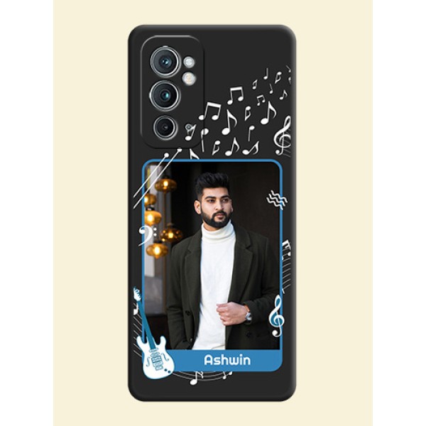 Musical Theme Design with Text on Photo on Space Black Soft Matte Mobile Case - OnePlus 9RT 5G Musical Theme Design with Text on Photo on Space Black Soft Matte Mobile Case - OnePlus 9RT 5G
