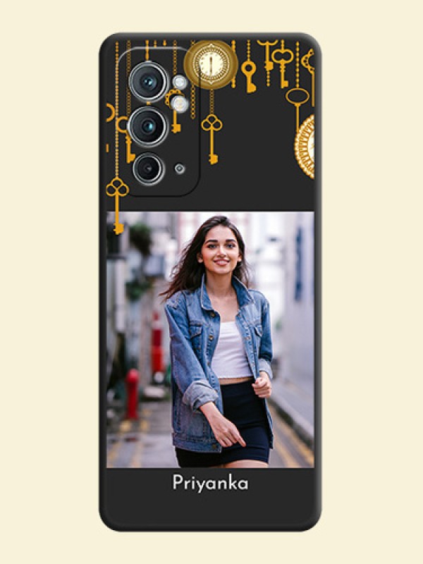 Decorative Design with Text on Space Black Custom Soft Matte Back Cover - OnePlus 9RT 5G