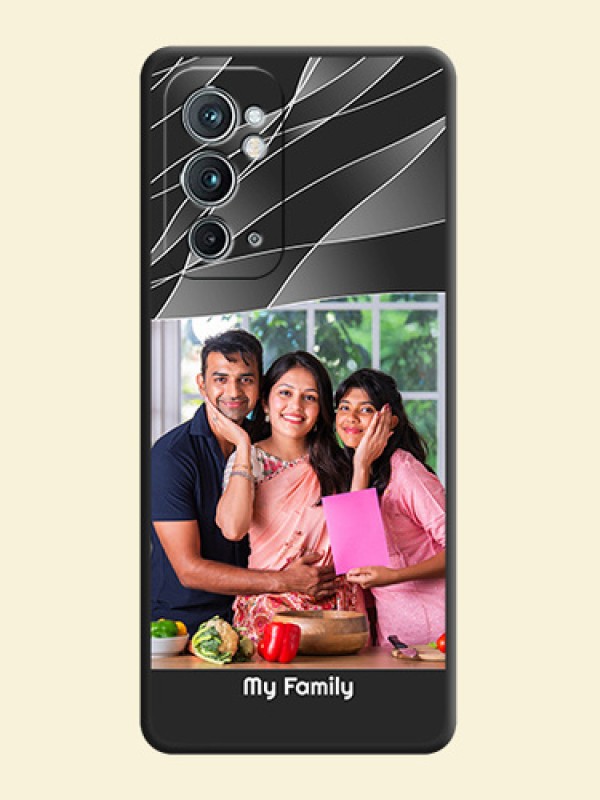 Mixed Wave Lines on Photo on Space Black Soft Matte Mobile Cover - OnePlus 9RT 5G