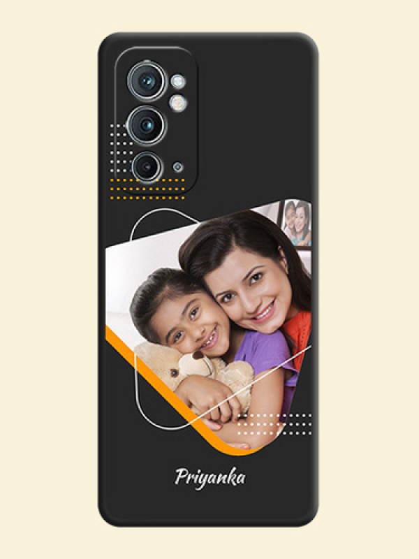 Yellow Triangle on Photo on Space Black Soft Matte Phone Cover - OnePlus 9RT 5G