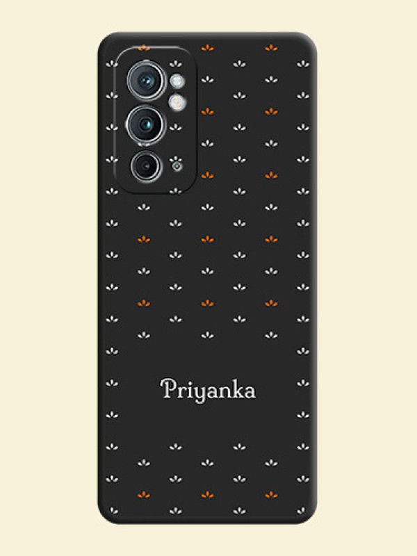 Simple Pattern With Custom Text On Space Black Personalized Soft Matte Phone Covers -Oneplus 9Rt 5G