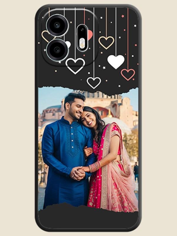 Love Hangings with Splash Wave Picture On Space Black Custom Soft Matte Mobile Back Cover - OnePlus N6 5G