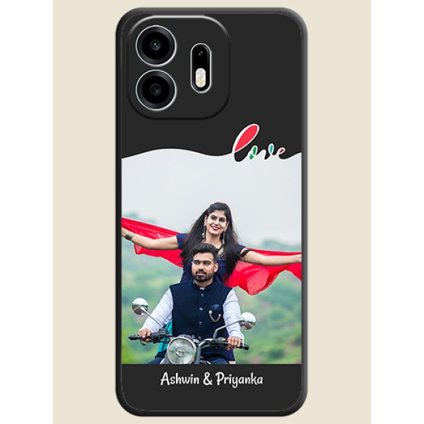 Fall in Love Pattern with Picture on Photo On Space Black Custom Soft Matte Mobile Back Cover - OnePlus N6 5G Fall in Love Pattern with Picture on Photo On Space Black Custom Soft Matte Mobile Back Cover - OnePlus N6 5G