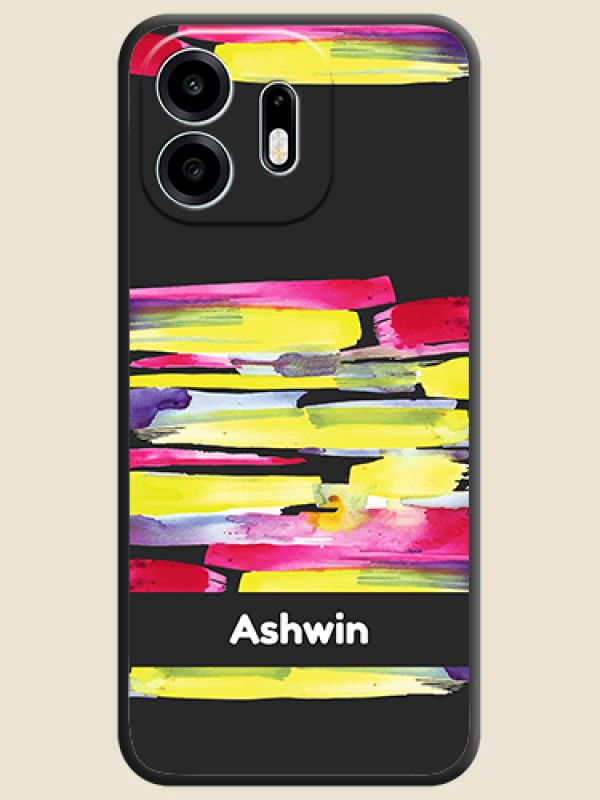 Brush Coloured On Space Black Custom Soft Matte Mobile Back Cover - OnePlus N6 5G