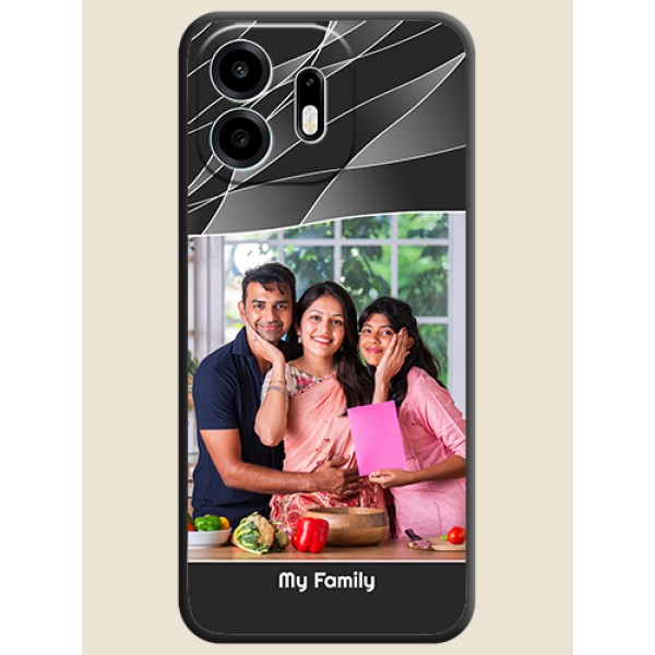 Mixed Wave Lines on Photo On Space Black Custom Soft Matte Mobile Back Cover - OnePlus N6 5G Mixed Wave Lines on Photo On Space Black Custom Soft Matte Mobile Back Cover - OnePlus N6 5G