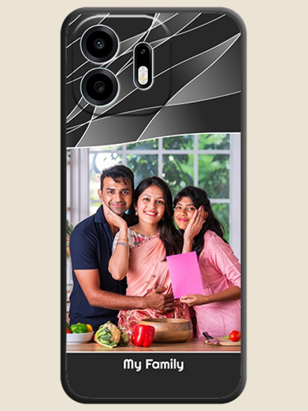 Mixed Wave Lines on Photo On Space Black Custom Soft Matte Mobile Back Cover - OnePlus N6 5G
