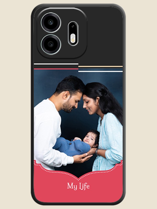 Classic Plain Design with Name On Space Black Custom Soft Matte Mobile Back Cover - OnePlus N6 5G