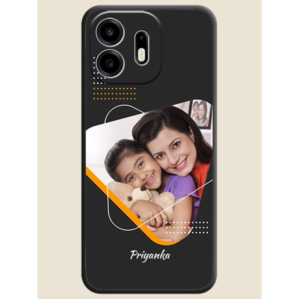Yellow Triangle on Photo On Space Black Custom Soft Matte Mobile Back Cover - OnePlus N6 5G Yellow Triangle on Photo On Space Black Custom Soft Matte Mobile Back Cover - OnePlus N6 5G