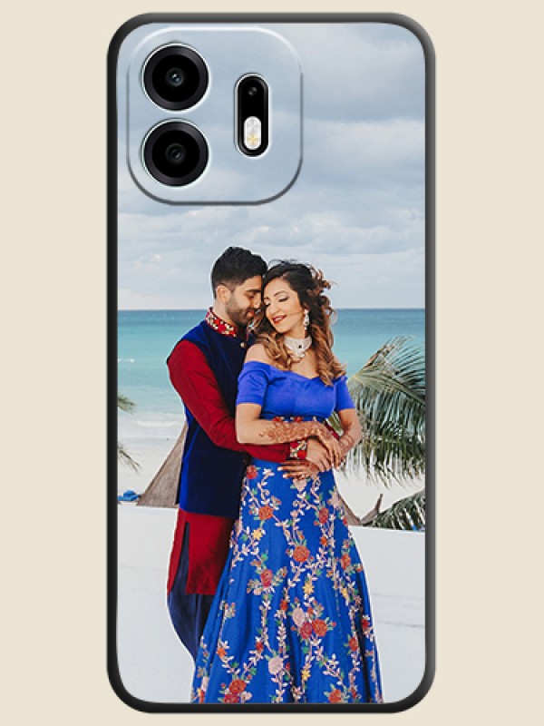 Full Single Pic Upload On Space Black Custom Soft Matte Mobile Back Cover - OnePlus N6 5G