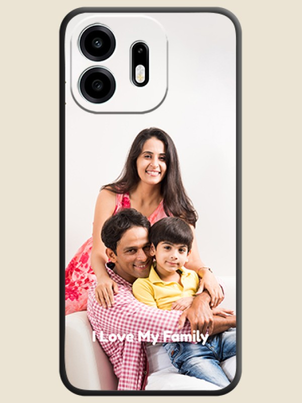 Full Single Pic Upload With Text On Space Black Custom Soft Matte Mobile Back Cover - OnePlus N6 5G