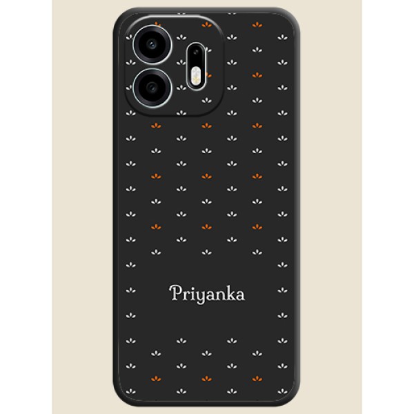 Simple Pattern With Custom Text On Space Black Custom Soft Matte Mobile Back Cover - OnePlus N6 5G Simple Pattern With Custom Text On Space Black Custom Soft Matte Mobile Back Cover - OnePlus N6 5G