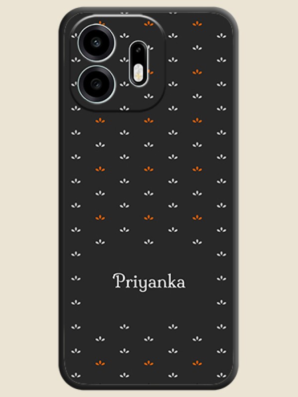 Simple Pattern With Custom Text On Space Black Custom Soft Matte Mobile Back Cover - OnePlus N6 5G