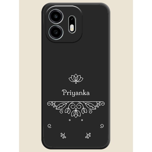 Lotus Garden Custom Text On Space Black Custom Soft Matte Mobile Back Cover - OnePlus N6 5G Lotus Garden Custom Text On Space Black Custom Soft Matte Mobile Back Cover - OnePlus N6 5G