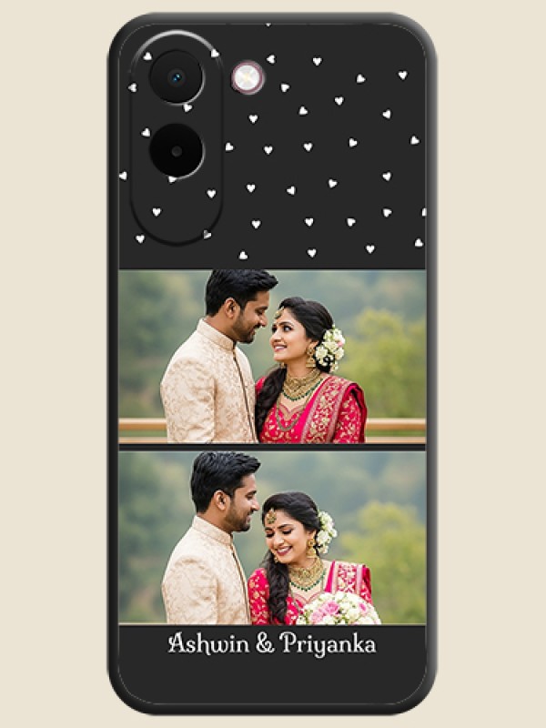 Miniature Love Symbols with Name On Space Black Custom Soft Matte Mobile Back Cover - OnePlus N6x 5G