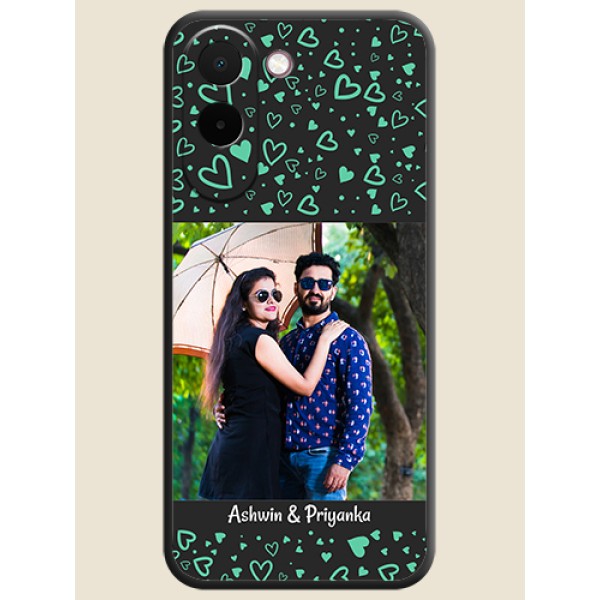Sea Green Indefinite Love Pattern on Photo On Space Black Custom Soft Matte Mobile Back Cover - OnePlus N6x 5G Sea Green Indefinite Love Pattern on Photo On Space Black Custom Soft Matte Mobile Back Cover - OnePlus N6x 5G