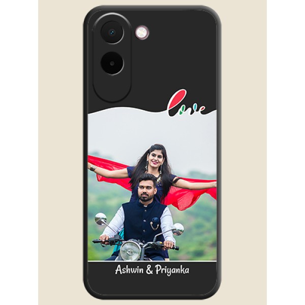 Fall in Love Pattern with Picture on Photo On Space Black Custom Soft Matte Mobile Back Cover - OnePlus N6x 5G Fall in Love Pattern with Picture on Photo On Space Black Custom Soft Matte Mobile Back Cover - OnePlus N6x 5G