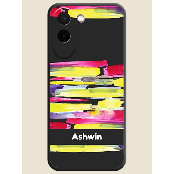 Brush Coloured On Space Black Custom Soft Matte Mobile Back Cover - OnePlus N6x 5G