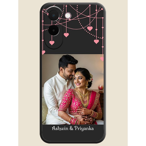 Pink Love Hangings with Text On Space Black Custom Soft Matte Mobile Back Cover - OnePlus N6x 5G Pink Love Hangings with Text On Space Black Custom Soft Matte Mobile Back Cover - OnePlus N6x 5G