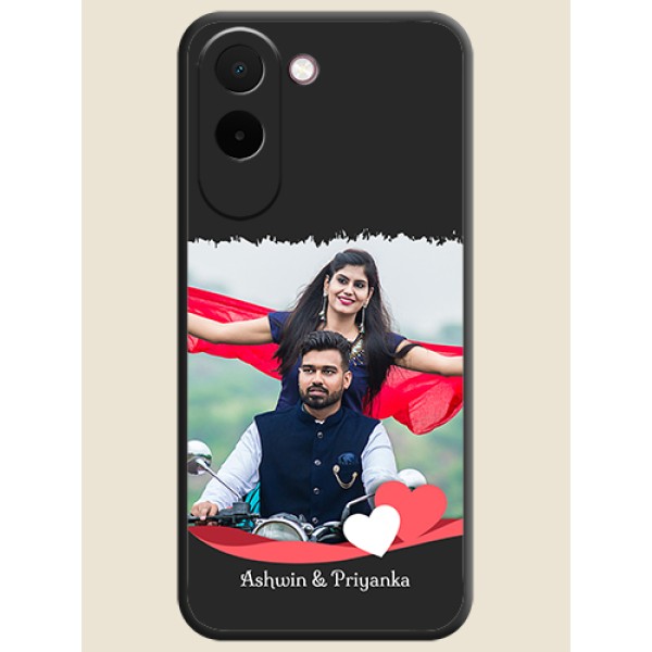 Pin Color Love Shaped Ribbon Design with Text On Space Black Custom Soft Matte Mobile Back Cover - OnePlus N6x 5G Pin Color Love Shaped Ribbon Design with Text On Space Black Custom Soft Matte Mobile Back Cover - OnePlus N6x 5G